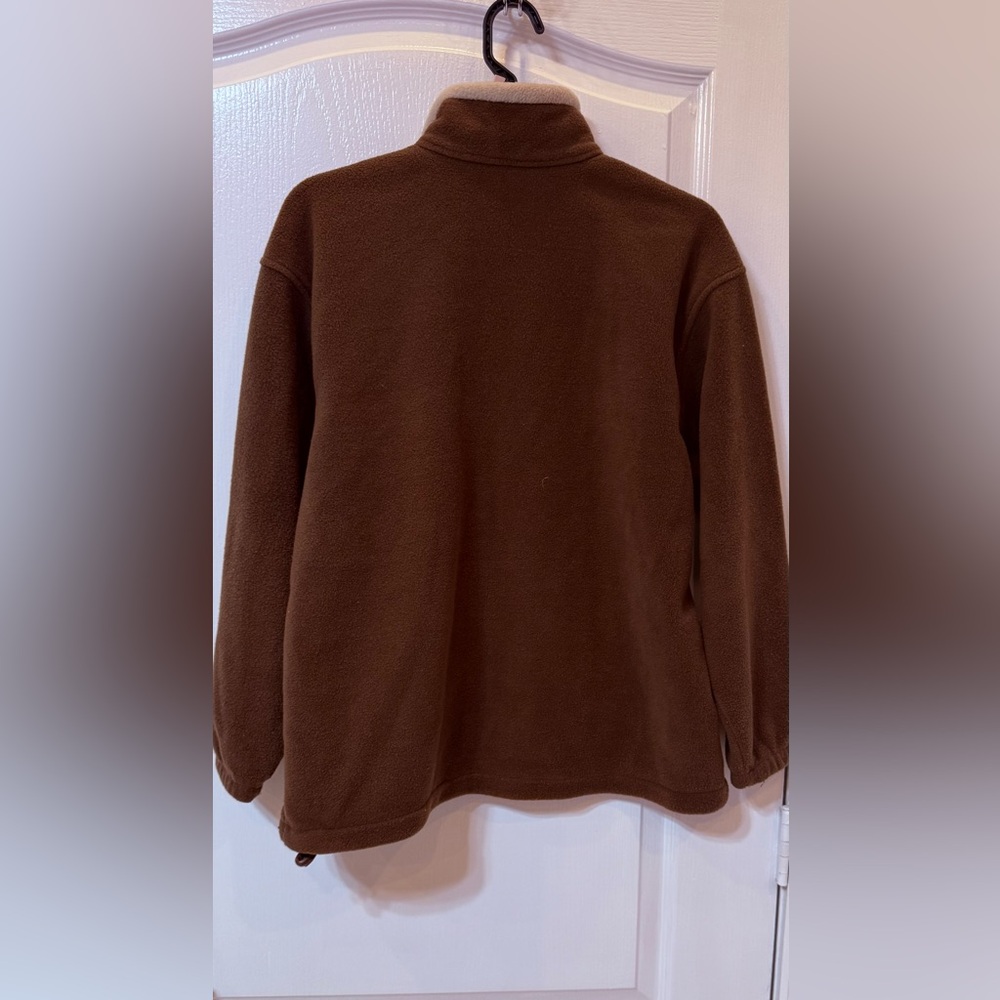 GOGO Sports Inc San Francisco , CA Brown Fleece Zip-Up Jacket Women Small - Picture 2 of 9